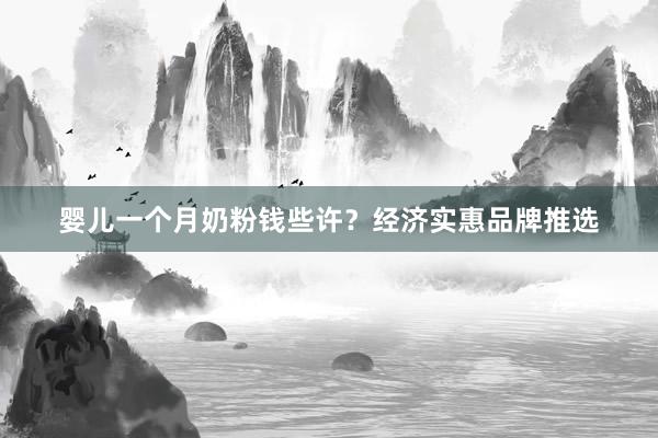 婴儿一个月奶粉钱些许？经济实惠品牌推选
