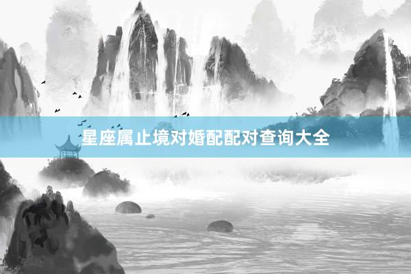 星座属止境对婚配配对查询大全